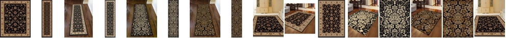 KM Home CLOSEOUT! Pesaro Black Area Rug Collection